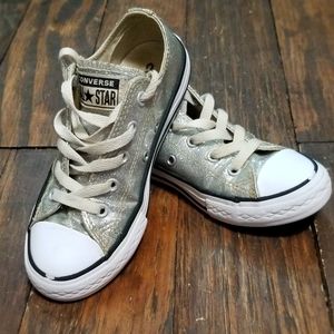 Silver Glitter Converse